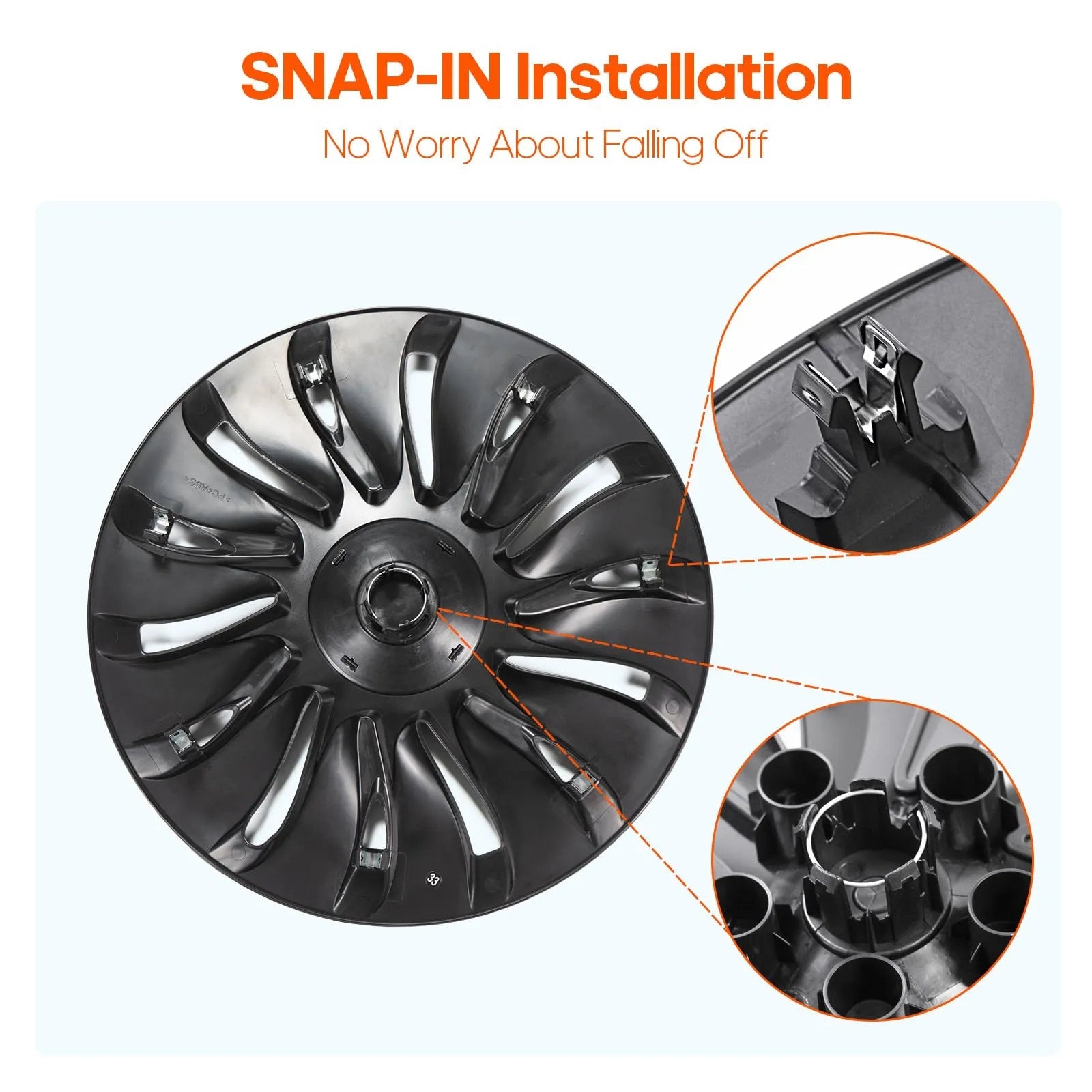 4 Pcs Wheel Covers for Tesla Model Y 19-Inch Wheels - Teskay