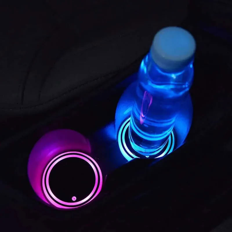 7 Colors LED Car Cup Holder for Tesla Model S/3/X/Y (2/4 Pcs) - Teskay