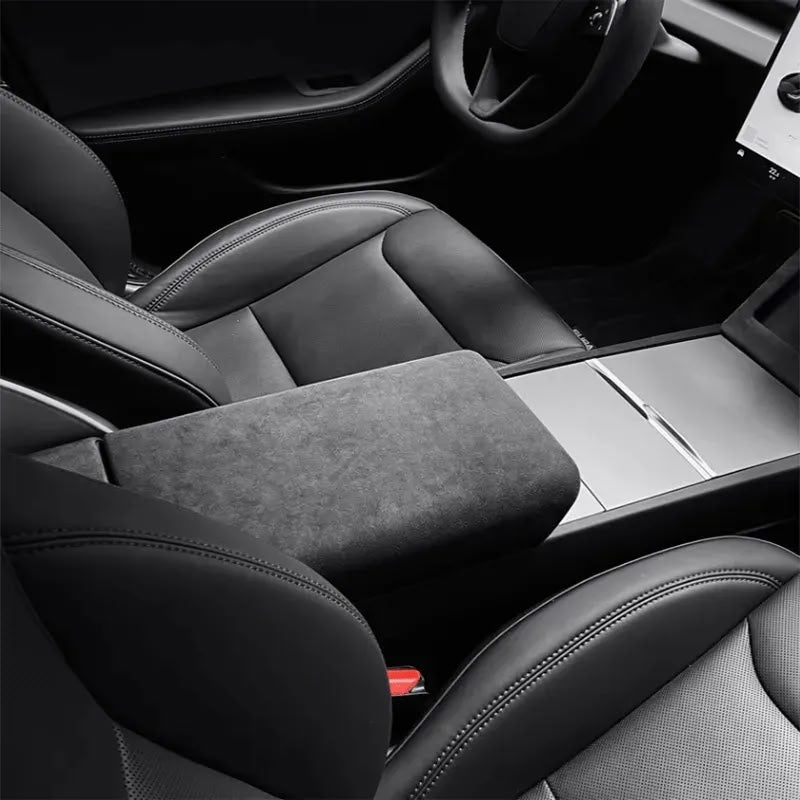 Alcantara Armrest Cover for Tesla Model 3 Highland/Model Y Juniper - Teskay