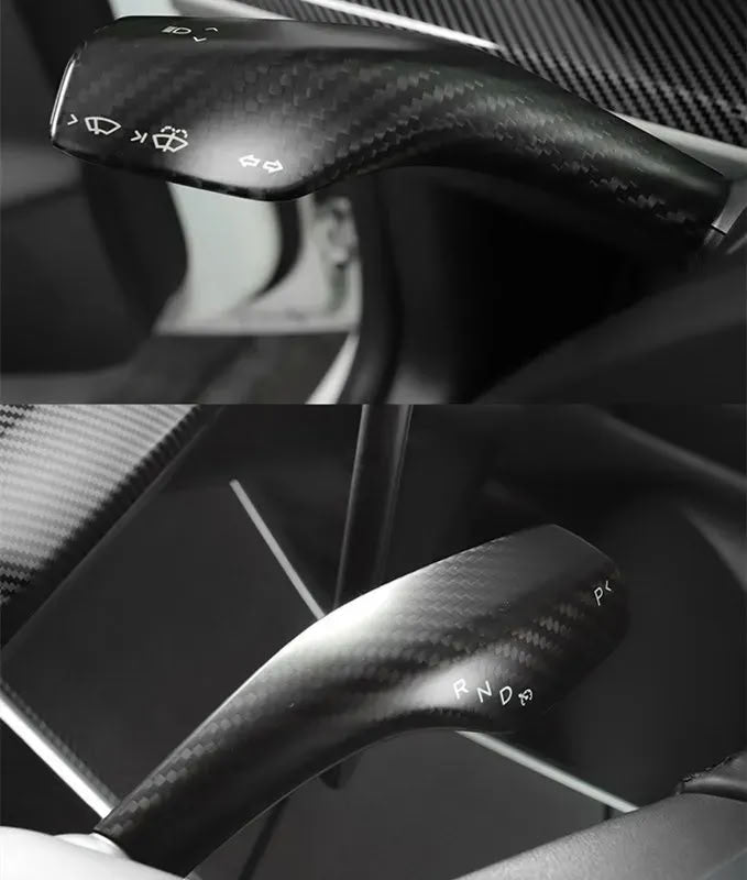 Carbon Fiber Wiper and Drive Shift Switch Cover for Tesla Model 3/Y - Teskay