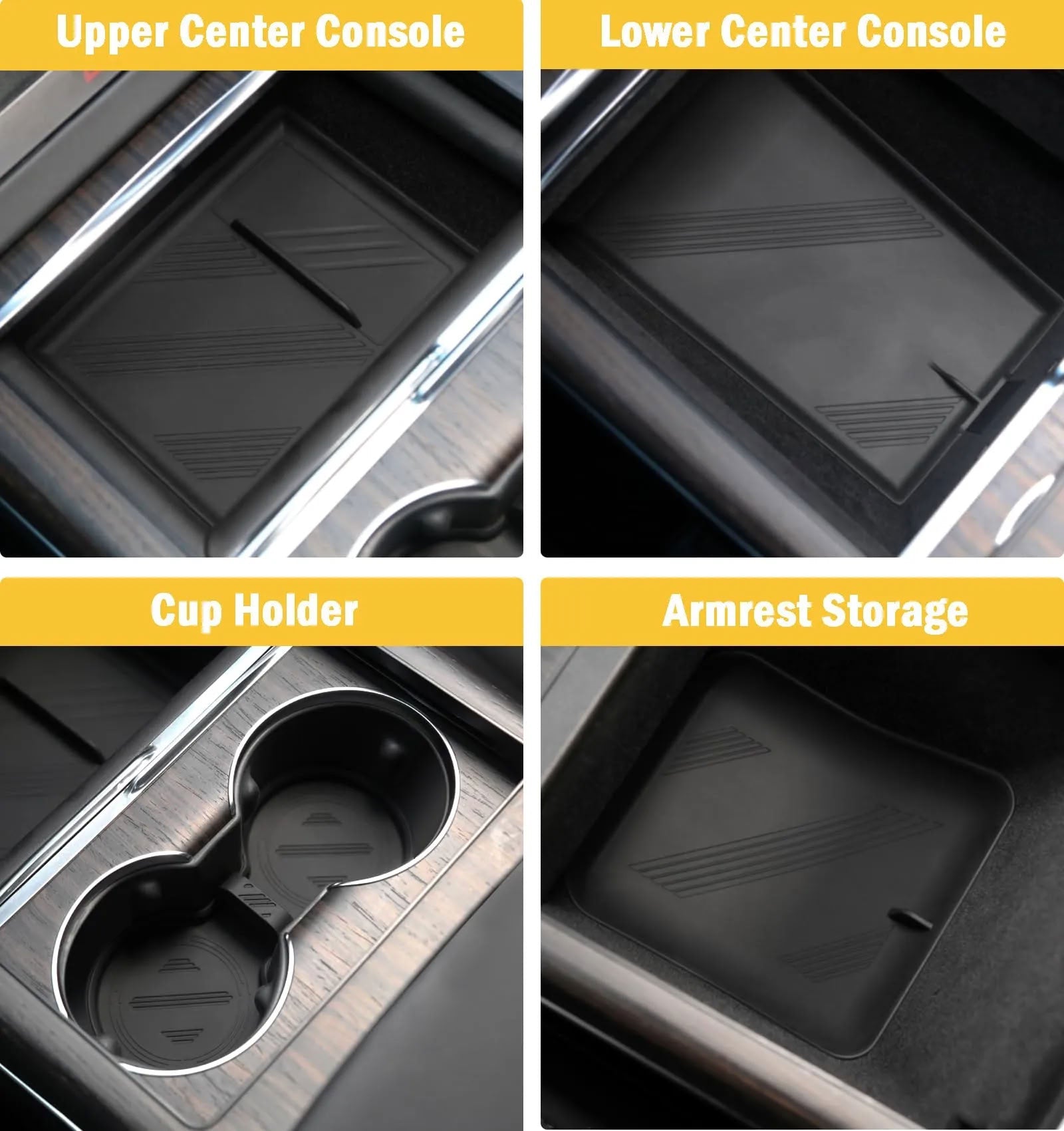 Center Console Storage Mat for Tesla Model S/X - Teskay