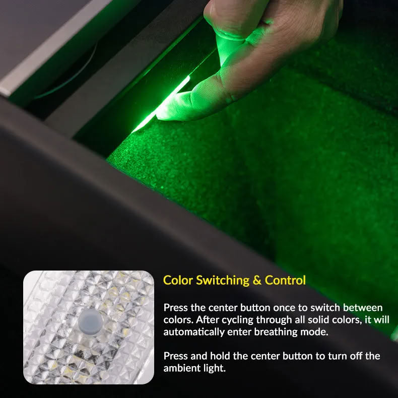Central Console Box Ambient Light for Tesla Model 3/Y - Teskay