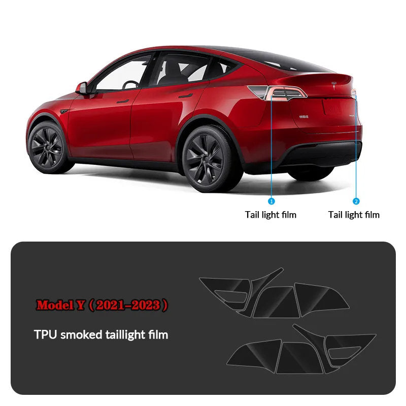 Compatible with Tesla Model Y (2021-2025.2) Headlights and Taillight Protection Film - Teskay
