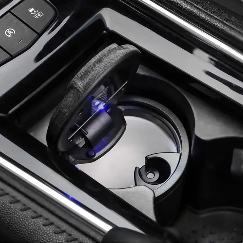 Cup Holder Suede Ashtray for Tesla Model 3/Y/S/X - Teskay