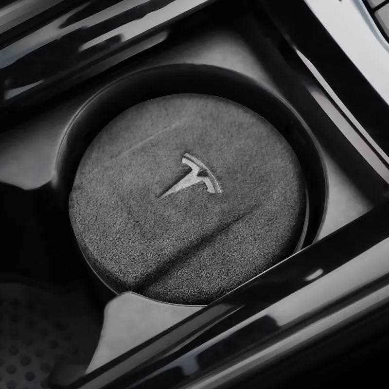 Cup Holder Suede Ashtray for Tesla Model 3/Y/S/X - Teskay