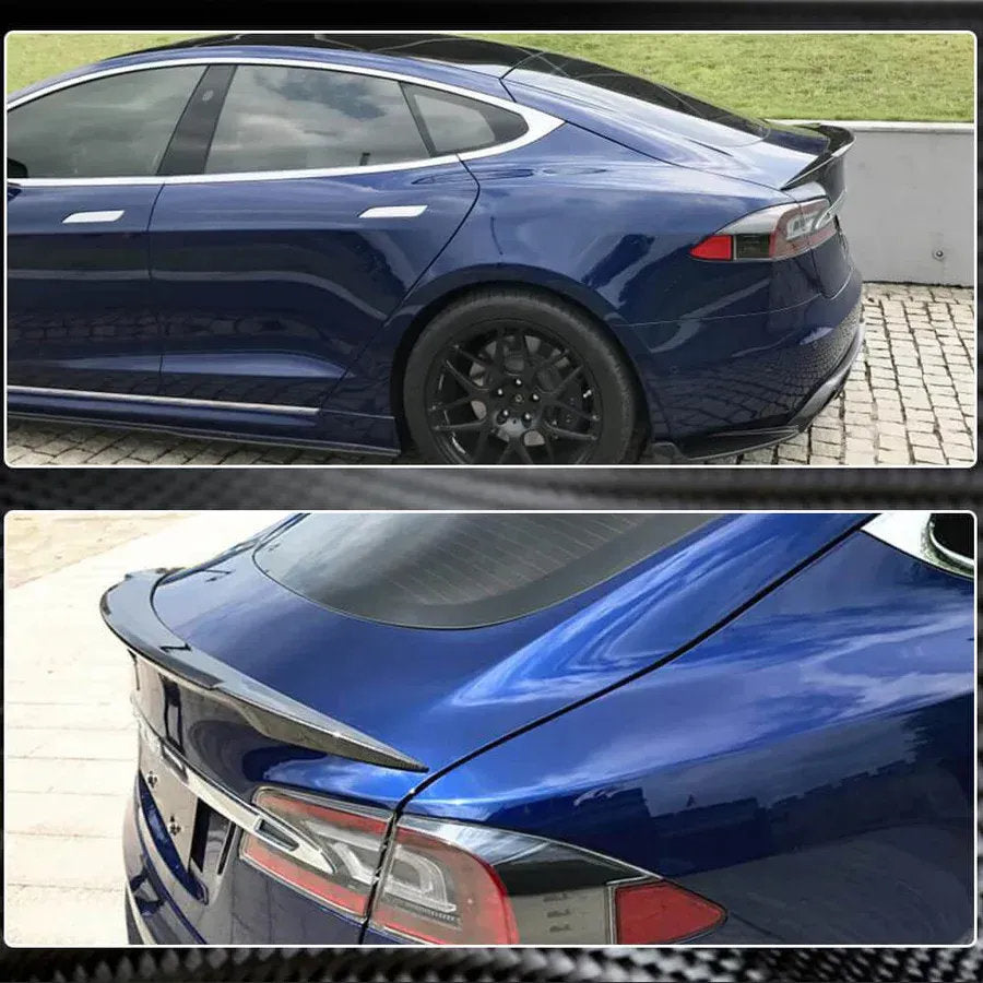 Model S (2014-2019) Type R Spoiler - Genuine Molded Carbon Fiber  - Teskay