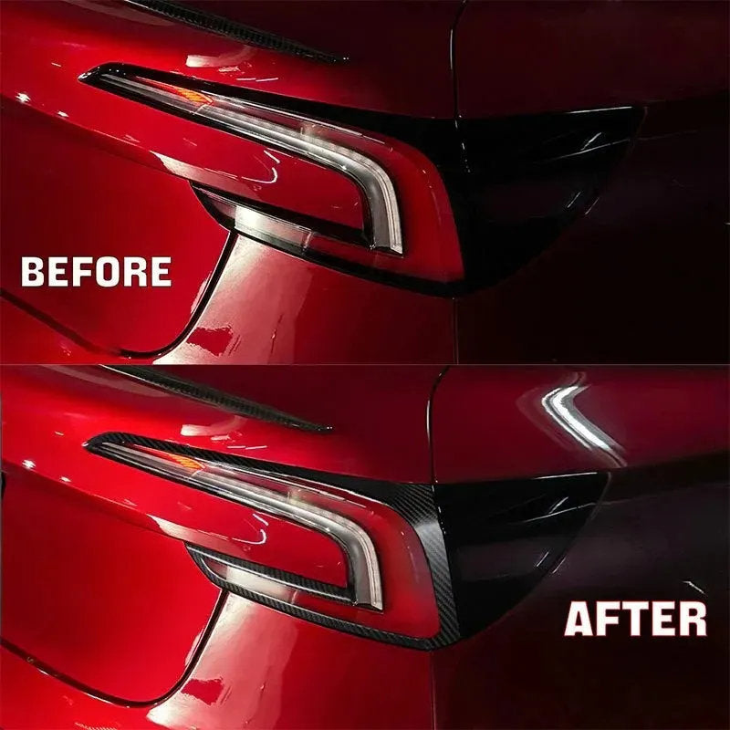 Real carbon fiber tail light frame for the Tesla Model 3 Highland (2 pcs)- Teskay