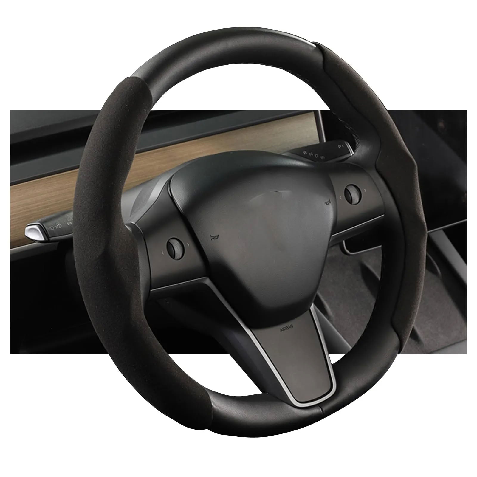 Steering Wheel Cover for Tesla Model 3/Y (2 Piece Kit) Teskay