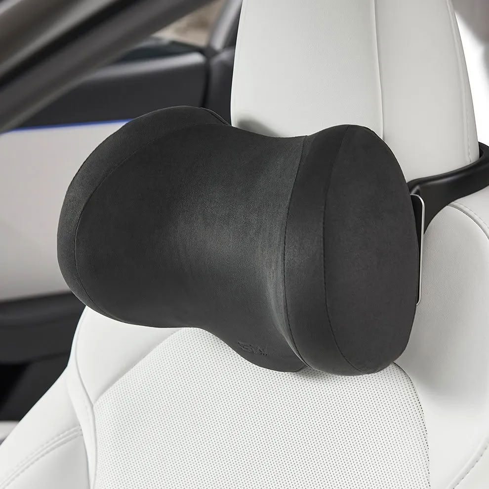 Suede Memory Foam Neck Pillow for Tesla Model 3/Y - Height Adjustable - Teskay