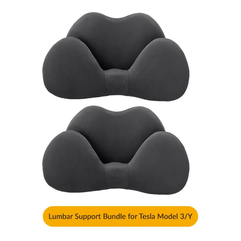 Suede Memory Foam Neck Pillow for Tesla Model 3/Y - Height Adjustable - Teskay