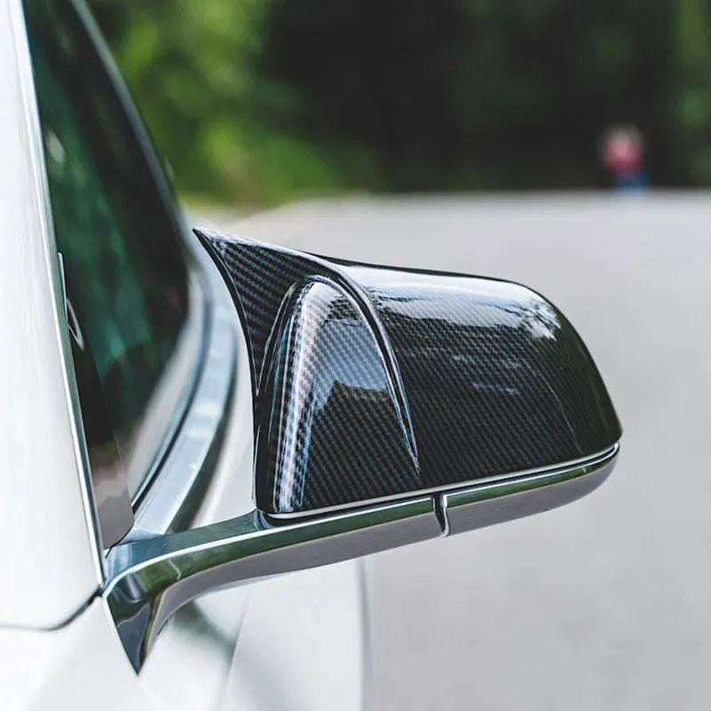 Tesla Model 3 Mirror Cover in the Shape of a Bullhorn - Teskay