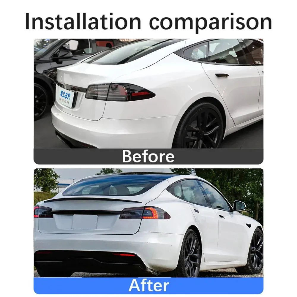 Real Carbon Fiber Trunk Spoiler for Tesla Model S - Teskay
