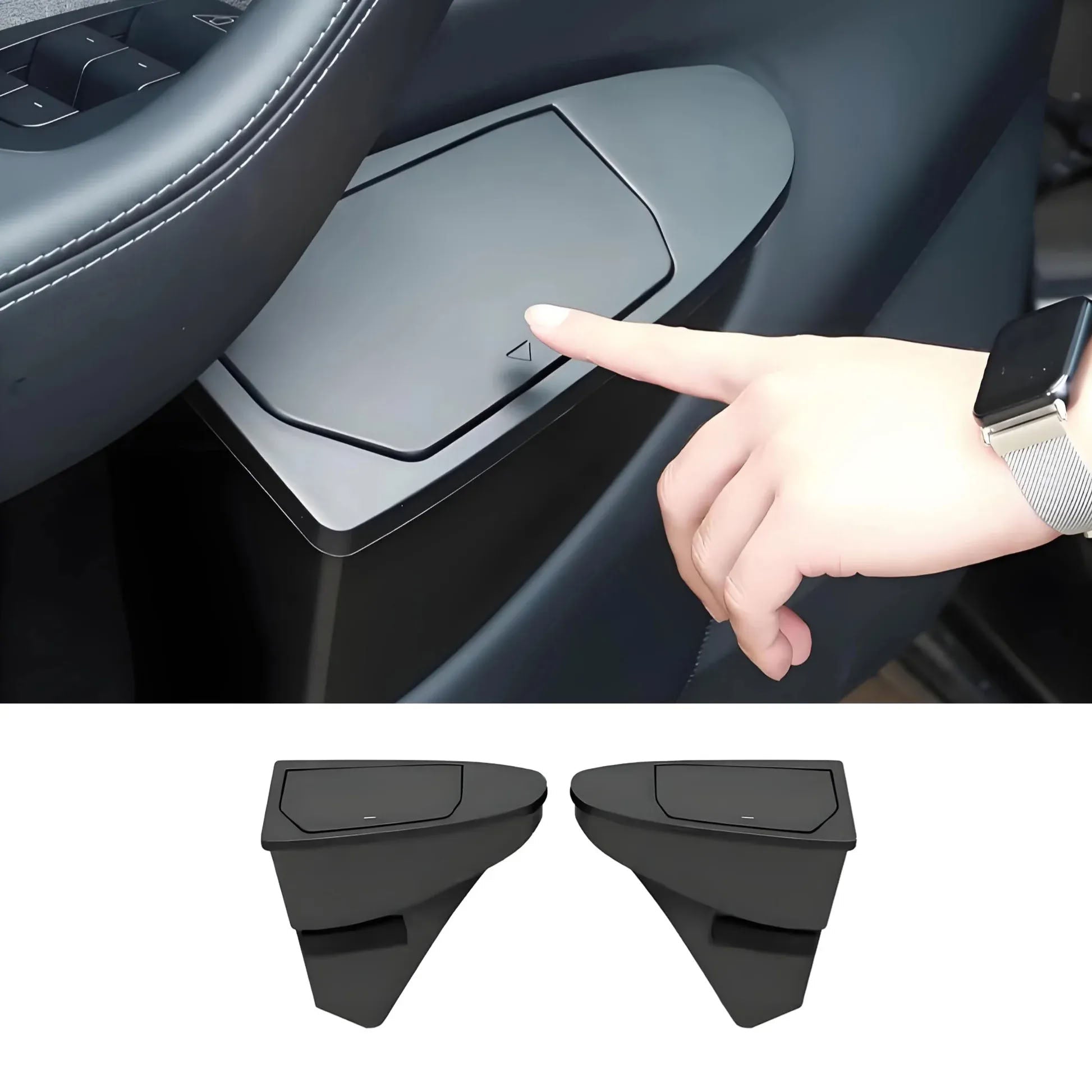 Tesla Model Y Juniper Front Door Trash Can Organizer (2-Pack)