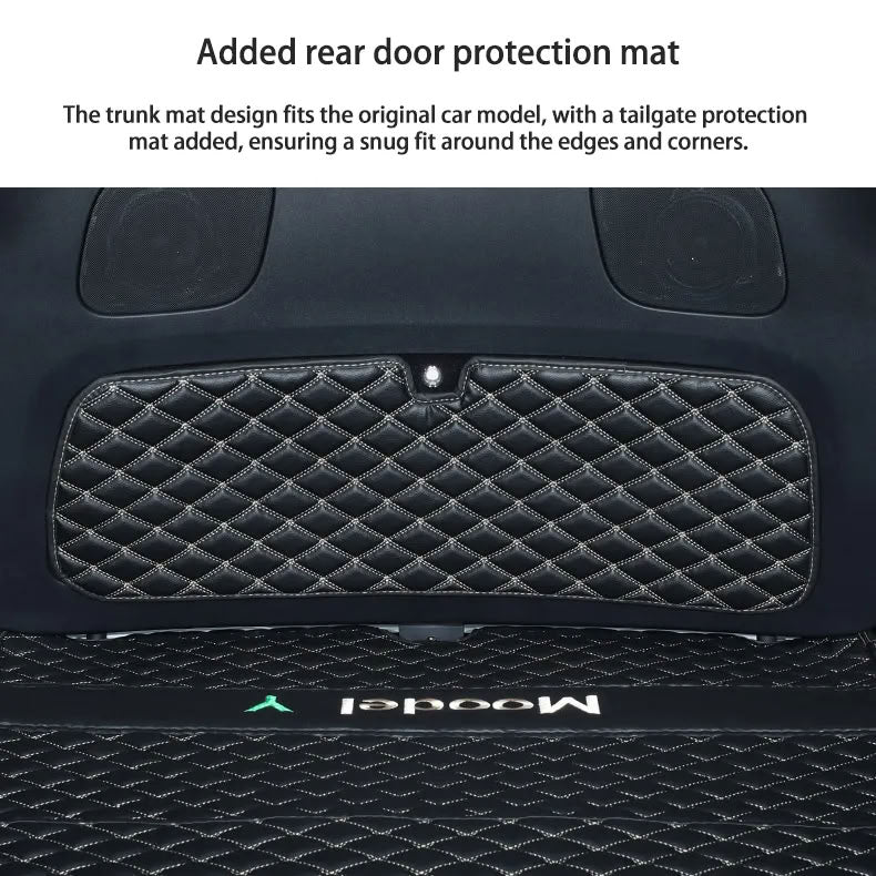 Tesla Model Y Trunk Mats – Waterproof, Soundproof, Stain-Resistant - Teskay