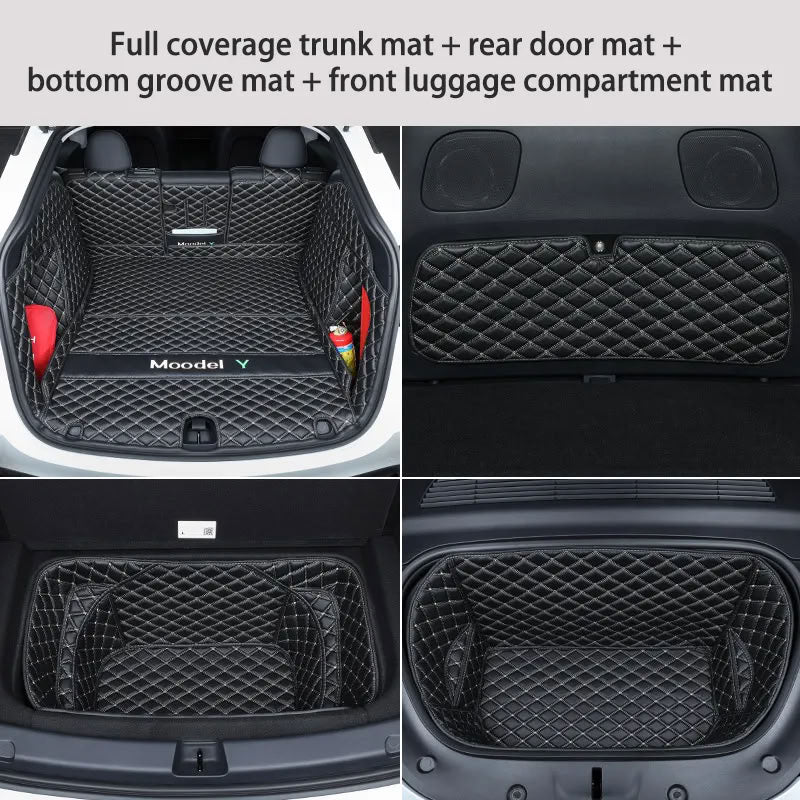 Tesla Model Y Trunk Mats – Waterproof, Soundproof, Stain-Resistant - Teskay