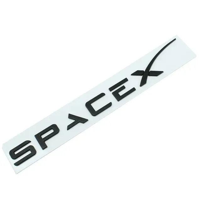 Tesla SpaceX Emblem – 3D Zinc Alloy Badge for Model S/3/X/Y - Teskay