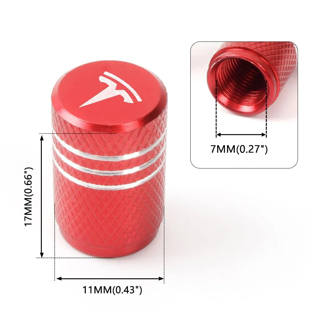 Tesla Valve Stem Caps (4 pcs) - Teskay