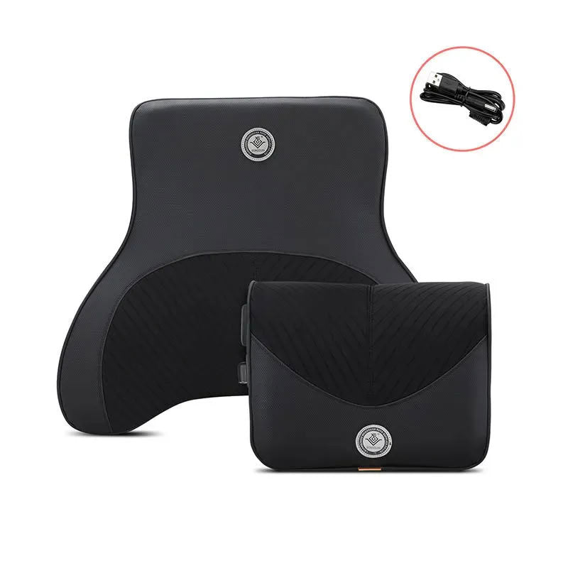 Tesla Electric Massage Headrest | 3D Neck & Lumbar Support - Teskay