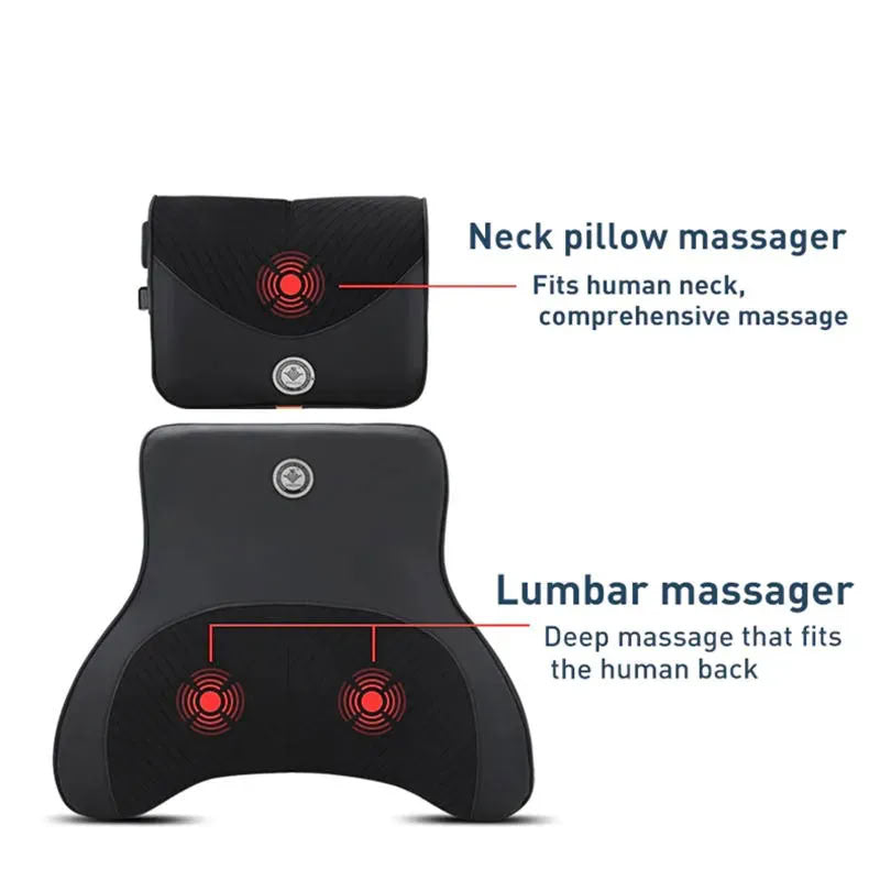 Tesla Electric Massage Headrest | 3D Neck & Lumbar Support - Teskay