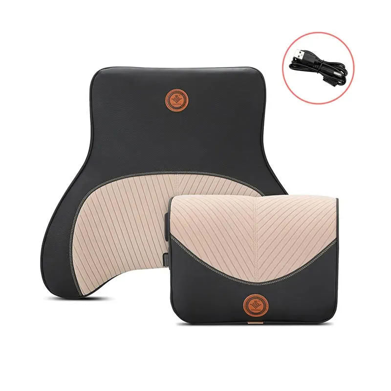 Tesla Electric Massage Headrest | 3D Neck & Lumbar Support