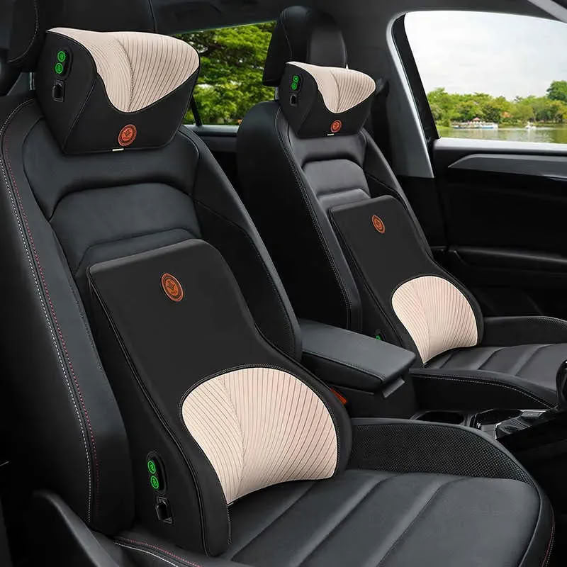 Tesla Electric Massage Headrest | 3D Neck & Lumbar Support - Teskay