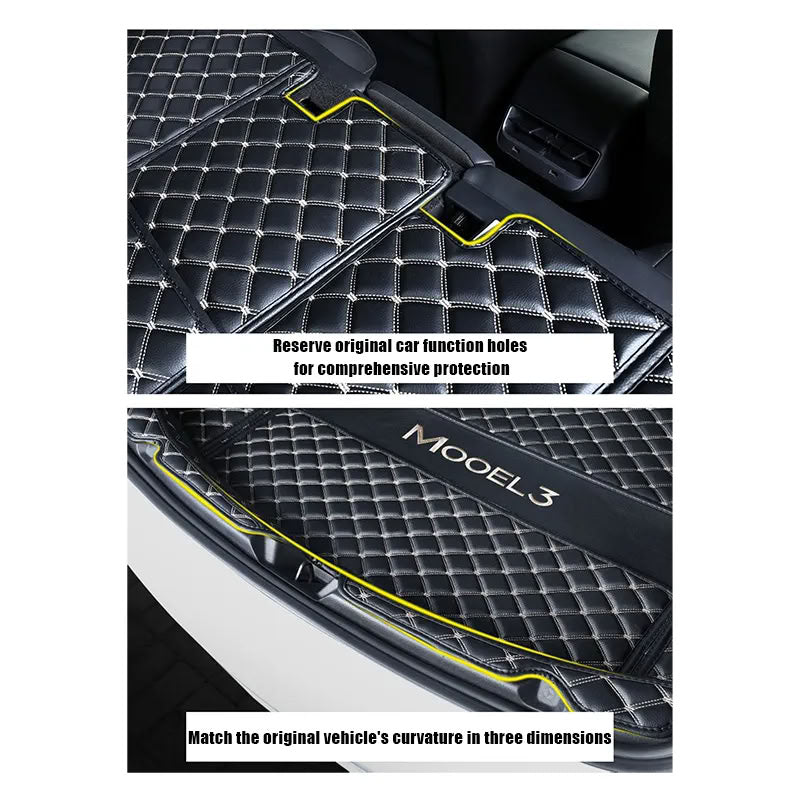 Tesla Model 3 Trunk Mats (8-Piece Set) - Waterproof, Soundproof, Stain-Resistant - Teskay