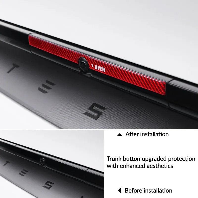 Trunk Button Indicator Sticker for Tesla Model Y Juniper (2025.03+) - Teskay