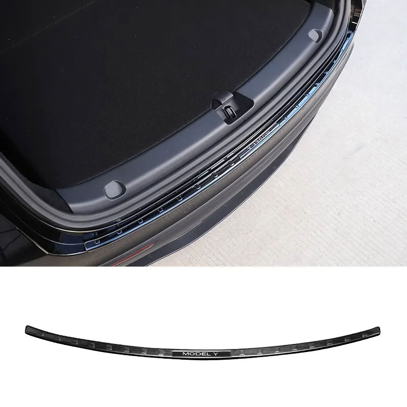 Trunk Guard Plate for Tesla Model 3/Y – Stainless Steel, Black Titanium Coating - Teskay