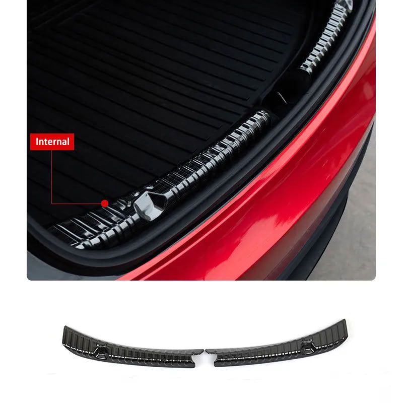Trunk Guard Plate for Tesla Model 3/Y – Stainless Steel, Black Titanium Coating - Teskay