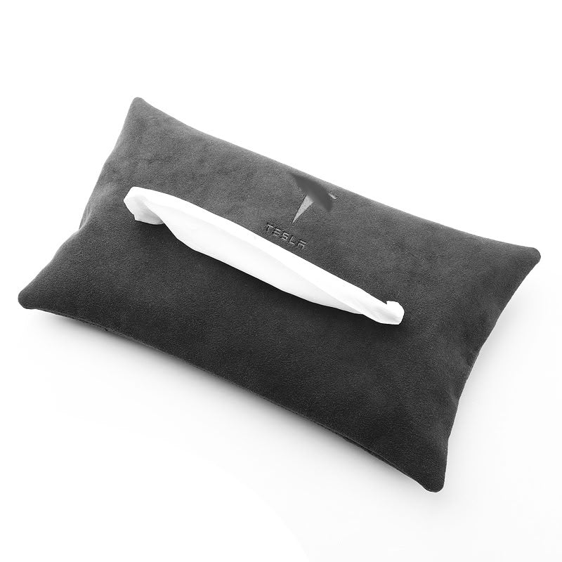 Hidden Suede Tissue Holder for Tesla Model 3/Y/X/S-7