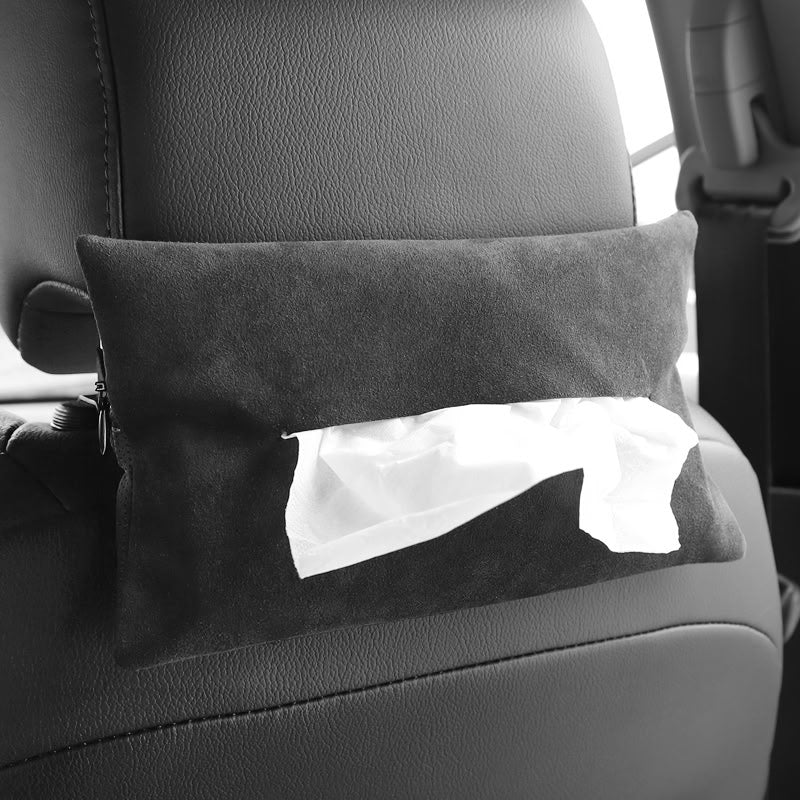 Hidden Suede Tissue Holder for Tesla Model 3/Y/X/S-5