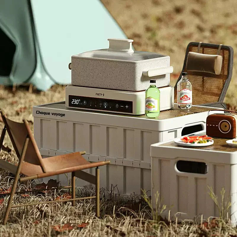 Trunk Storage Box Camping Folding Vault Cargo Bins for Tesla Cybertruck - Teskay