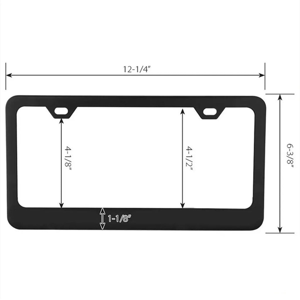 2pcs Tesla Model 3 Black Stainless Metal License Plate Frame - Teskay