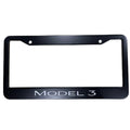 2pcs Tesla Model 3 Black Stainless Metal License Plate Frame - Teskay