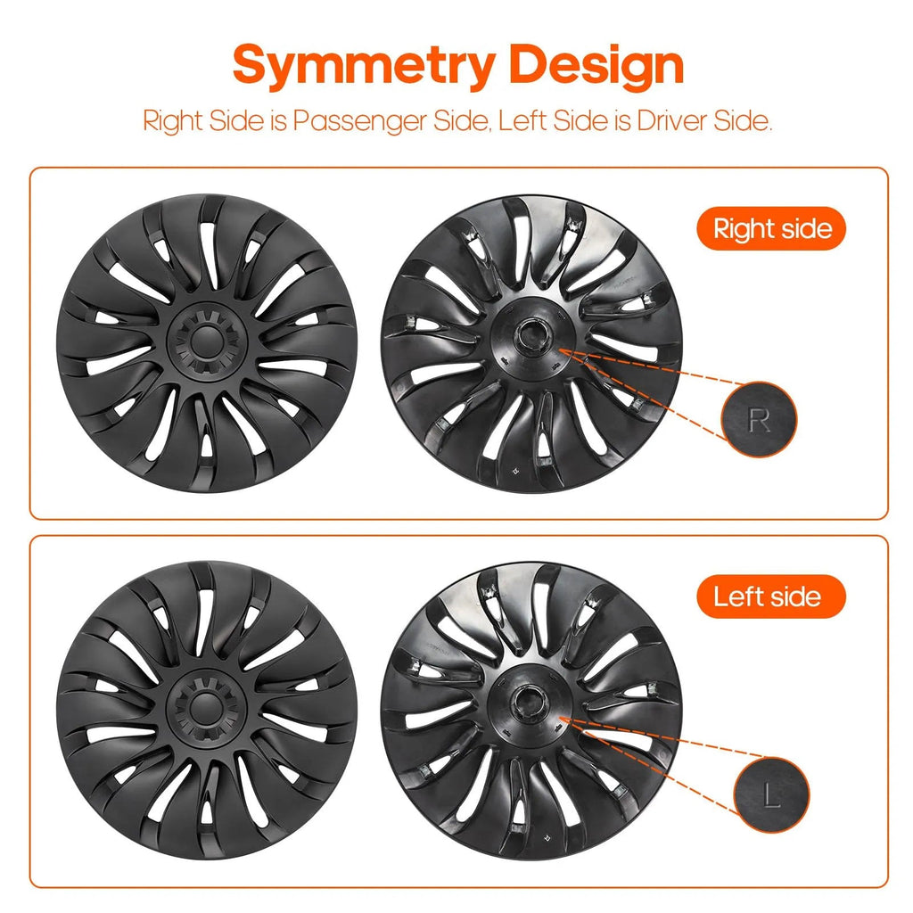 4 Pcs Wheel Covers for Tesla Model Y 19-Inch Wheels - Teskay