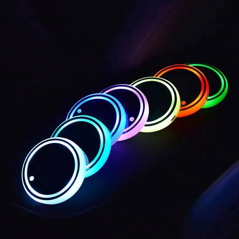 7 Colors LED Car Cup Holder for Tesla Model S/3/X/Y (2/4 Pcs) - Teskay