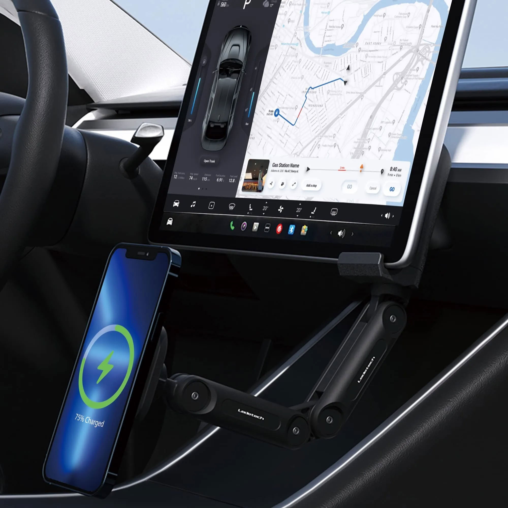 Adjustable Magnetic Wireless Car Charger Holder for Tesla Model 3（2017-2023.10）/ Y（2020-2024） - Teskay