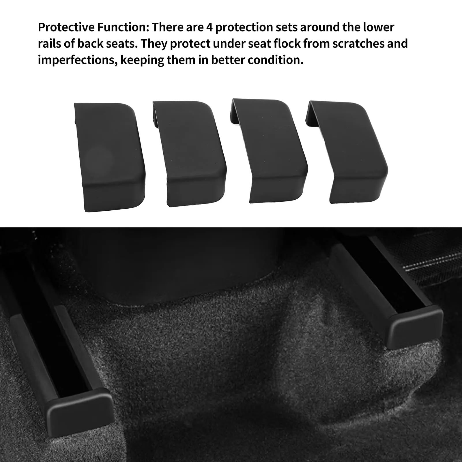 Car Slide Rails Anti-Kick Plugs suitable for Tesla Model 3/Y - Teskay