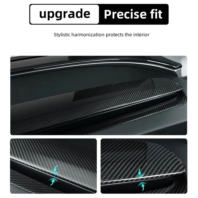 Carbon Fiber Dashboard Snap-On Patch for Tesla Model 3 Highland/Model Y Juniper - Teskay