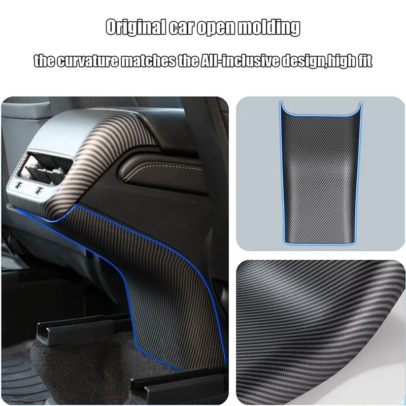 Carbon Fiber Texture Kick Protection Cover for Tesla Model 3/ Model Y - Teskay