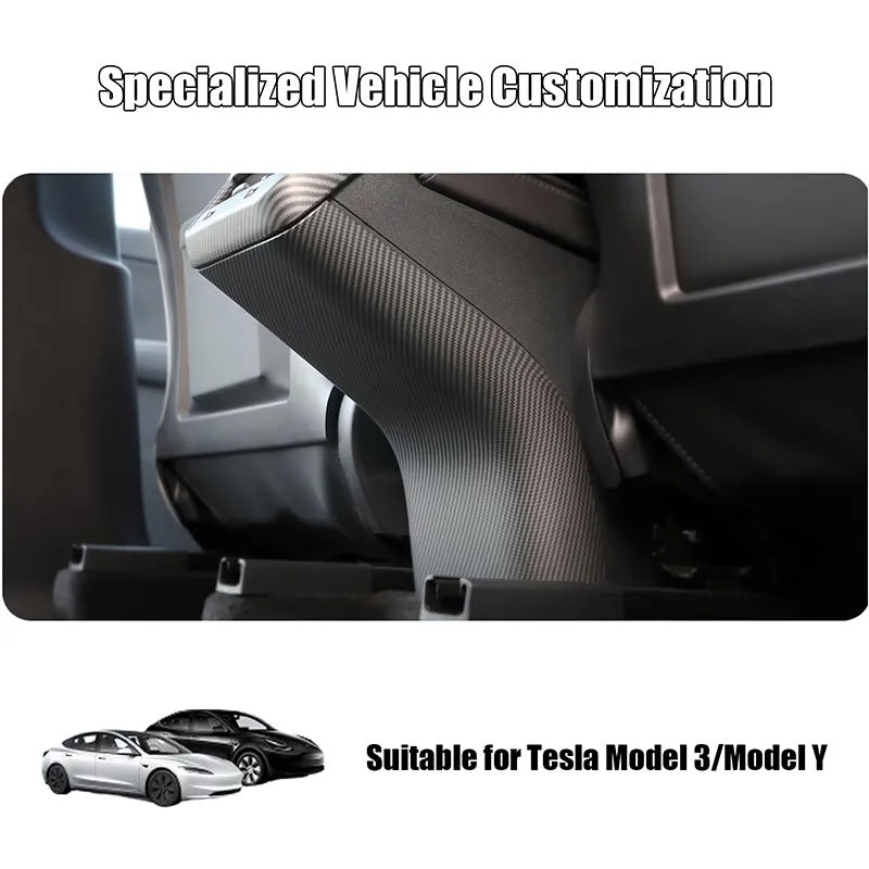 Carbon Fiber Texture Kick Protection Cover for Tesla Model 3/ Model Y - Teskay