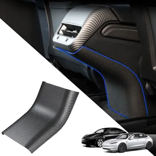 Carbon Fiber Texture Kick Protection Cover for Tesla Model 3/ Model Y - Teskay
