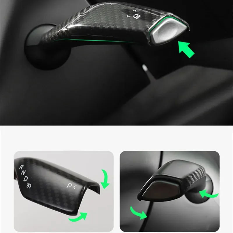 Carbon Fiber Wiper and Drive Shift Switch Cover for Tesla Model 3/Y - Teskay