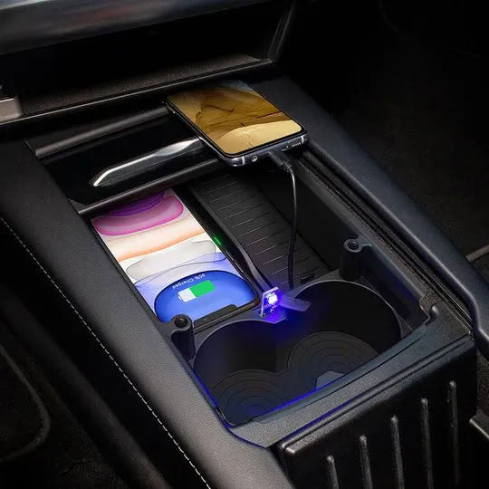 Center Console Organizer with Wireless Charging for Tesla Model S/X（2016-2020） - Teskay