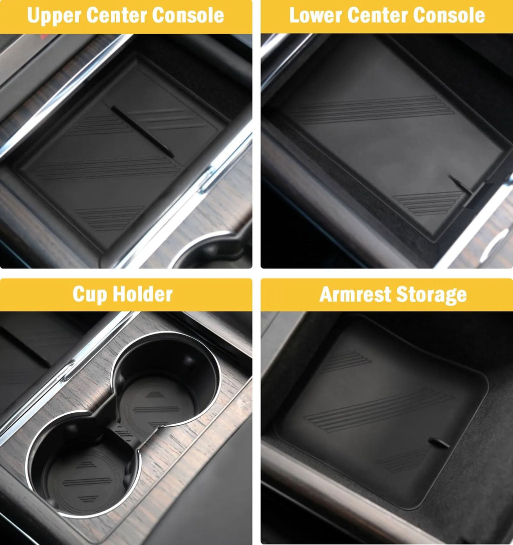 Center Console Storage Mat for Tesla Model S/X - Teskay