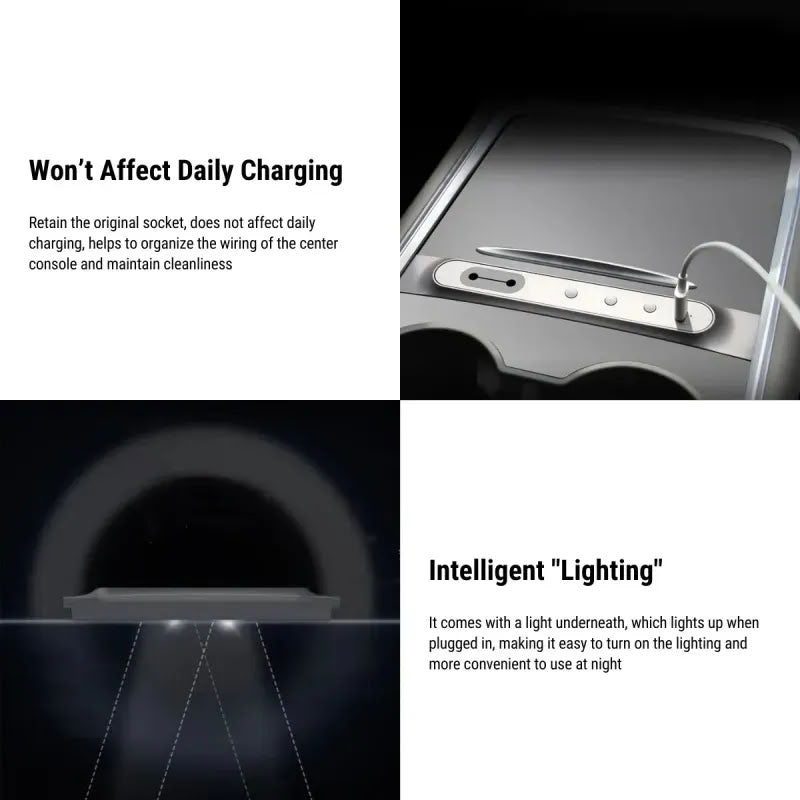 Center Console USB Hub Buttons for Tesla Model 3（2021-2023）/ Y（2021-2023） - Teskay