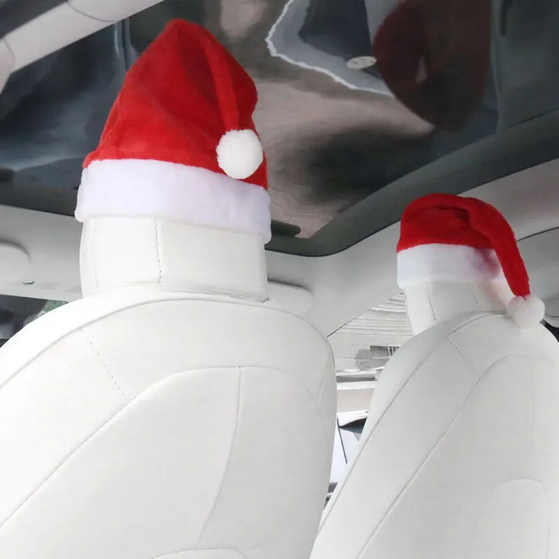 Christmas Hat for Tesla Model 3/X/S/Y Seats (2 hats with 2 pair of eyes) - Teskay