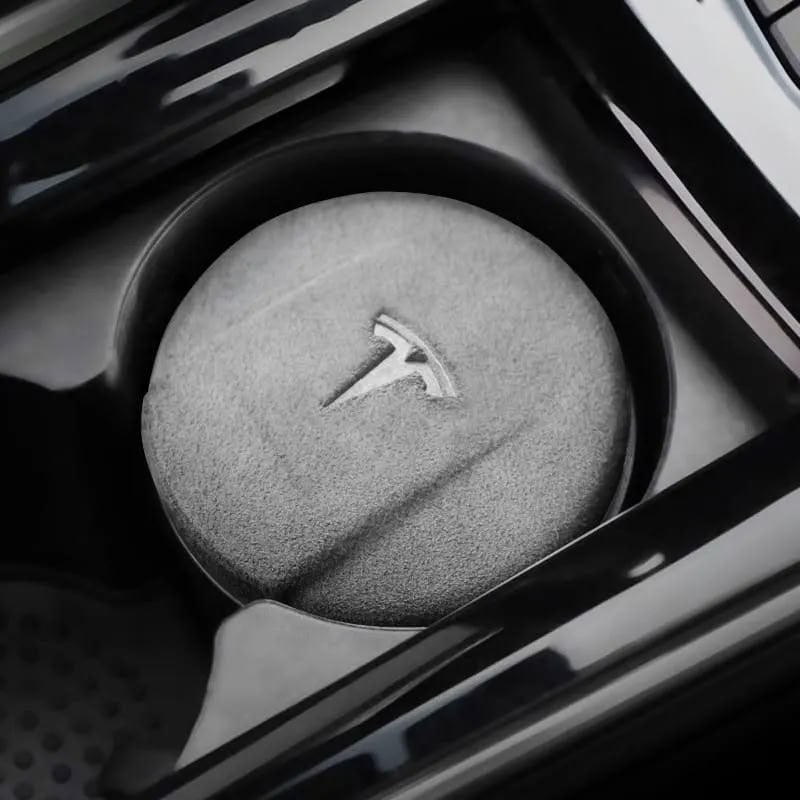 Cup Holder Suede Ashtray for Tesla Model 3/Y/S/X - Teskay