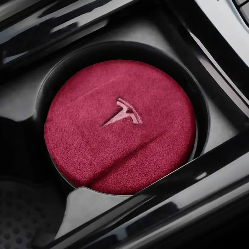 Cup Holder Suede Ashtray for Tesla Model 3/Y/S/X - Teskay