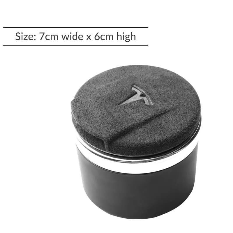 Cup Holder Suede Ashtray for Tesla Model 3/Y/S/X - Teskay